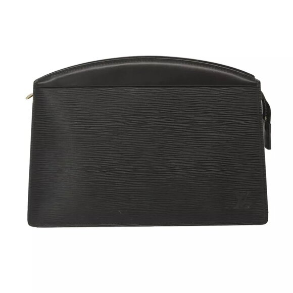 LOUIS VUITTON Epi Trousse Crete Clutch Bag Black M48402 LV Auth 68357 - Picture 1 of 14